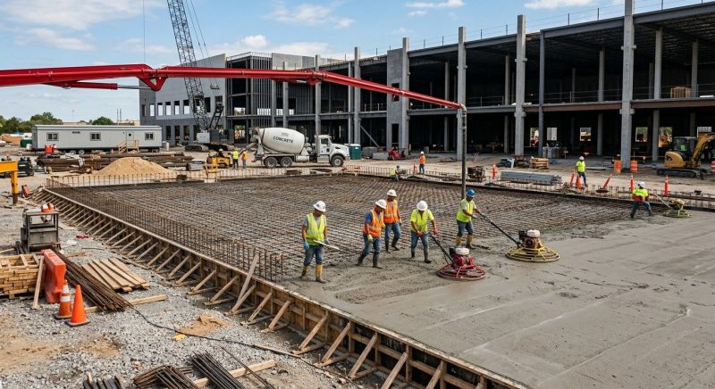 Commercial Slab Installation in Spartanburg, SC